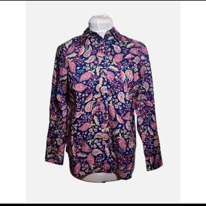 Talbots paisley blouse